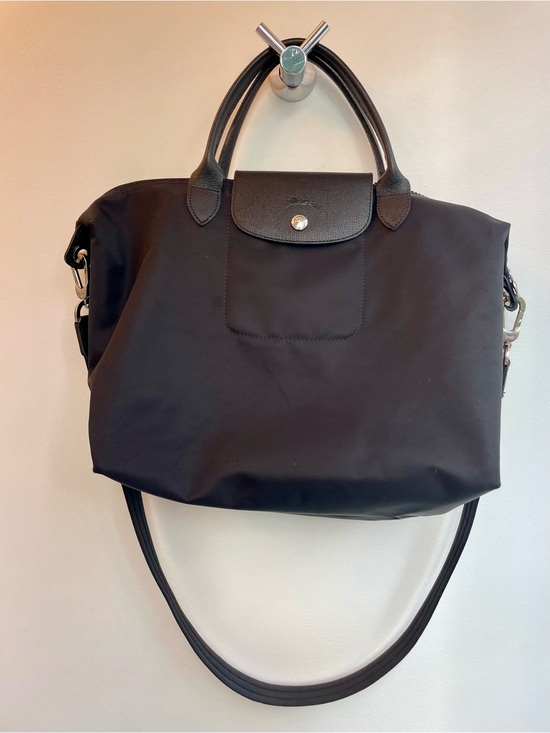 Longchamp Handbags - Longchamp Le Pilate Top Handle Tote Bag with Strap Black